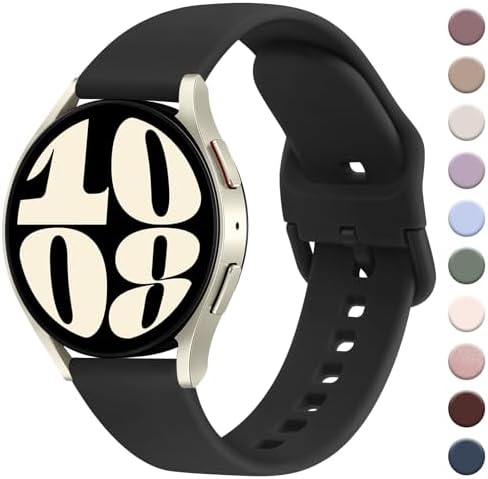 AK for Samsung Galaxy Watch 6 Band 40mm 44mm / Galaxy Watch 6 Classic Bands 43mm 47mm, 20mm Soft Sport Band Adjustable Replacement Strap for Galaxy Watch 6 Band Women Men
