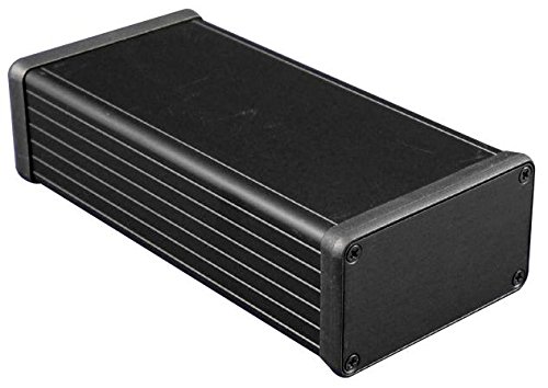 Produktbild von HAMMOND 1455K1601BK Aluminiumgehäuse Mit Platten – 78 X 160 X 43 Mm, Schwarz, Inkl. Front- & Rückplatten, Robustes Gehäuse Für Elektronik