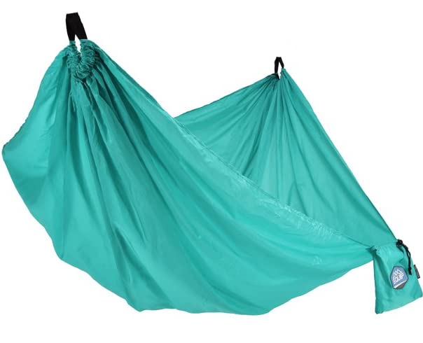 Recycled Fabric One Person Travel Hammock (Aqua Green)