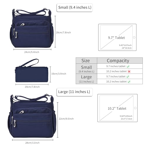 Image of NOTAG Crossbody Bag for Women Waterproof Shoulder Bag Messenger Bag Casual Nylon Purse Handbag