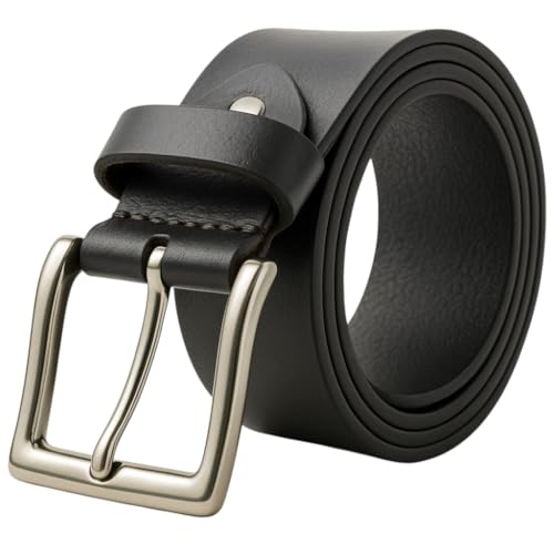 Ceinture en cuir véritable homme marron noir largeur réglable 3,8 cm pour pantalon jean