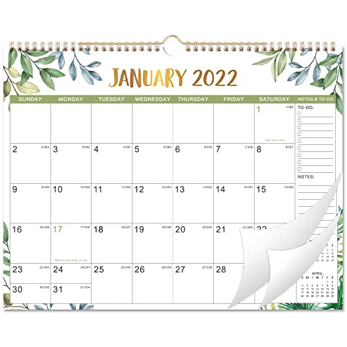 2022 Calendar - 2022 Wall Calendar, 15" x 11.5", Jan. 2022 to Dec. 2022, Wall Calendar 2022 with Twin-Wire Binding, Julian Dates, Monthly Calendar 2022, Sufficient Writing Space for Planning