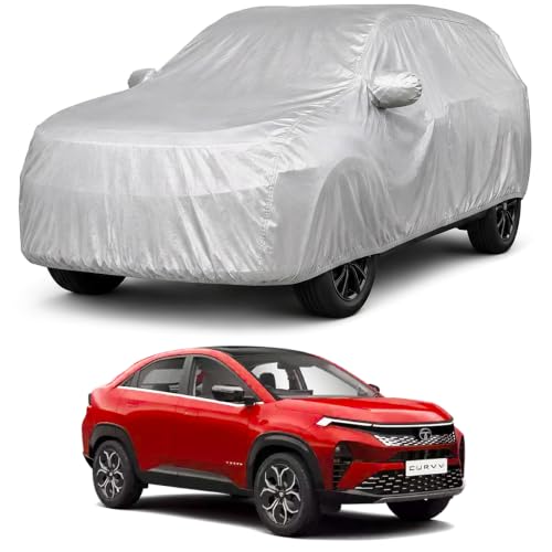 Image of Autofact Car Body Cover Compatible with Curvv | Custom Fit Car Cover | 100% Water-Resistant| Triple-Stitched Lightweight Fabric | Dustproof | Indoor & Outdoor Use | Elastic Bottom