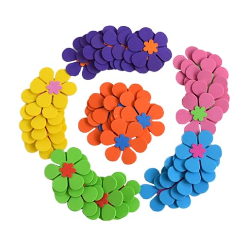 ABOOFAN 120pcs Stickers florales en espuma de colores mixtos