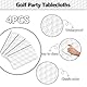 4Pcs Golf-Tischdecken - rechteckige Golf-Party-Tischabdeckungen weißes Golf-Muster Tischdecke für Kinder Sport Golf Geburtstag Party Supplies, 130x220cm