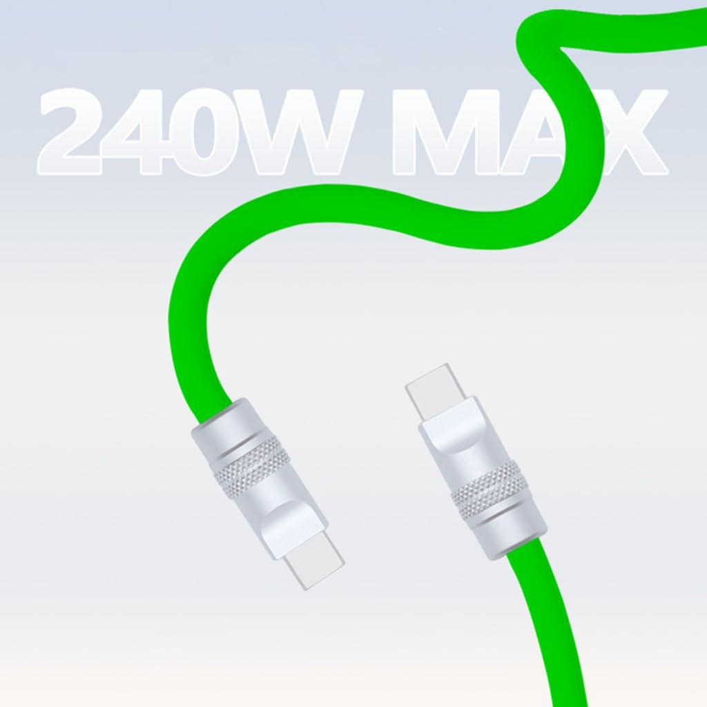 Cavo di ricarica e dati da USB C a USB C in silicone, 2 metri, per il trasporto quotidiano