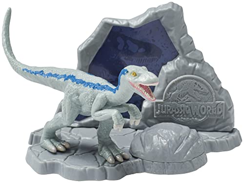 DecoSet® Jurassic World™ Warning Cake Topper, 3 Piece Dinosaur Cake Decoration With Blue, 3D Base, And Hidden Fossil Stamper