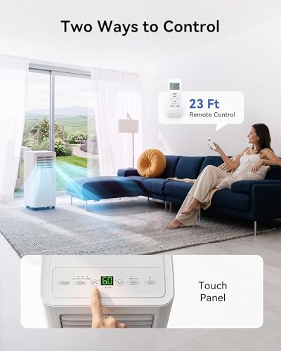 Image of Feelfunn 10,000 BTU Portable Air Conditioner - Cools 450 Sq. Ft., 3-in-1 Portable AC Unit with Cool /Fan /Dehumidifier /Sleep, Quiet AC with LED Display, Remote & 24H Timer, for Bedroom, Dorm, Apartment
