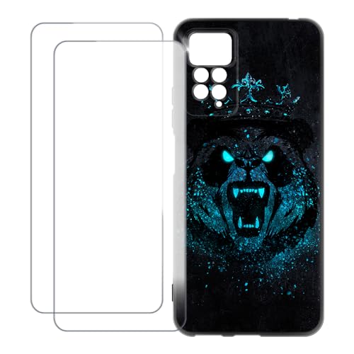 UOGNADGD Xiaomi Redmi Note 11E Pro �Ƃ̌݊������� �J�X�^���J���t���P�[�X�{�����K���X�ی�t�B����2���t�� ? �Ռ��z�������h�~ (�{���Ă���p���_)