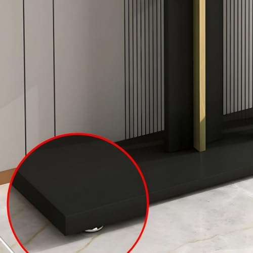 Mesa consola resistente a rayones con cubierta de piedra negra duradera 7