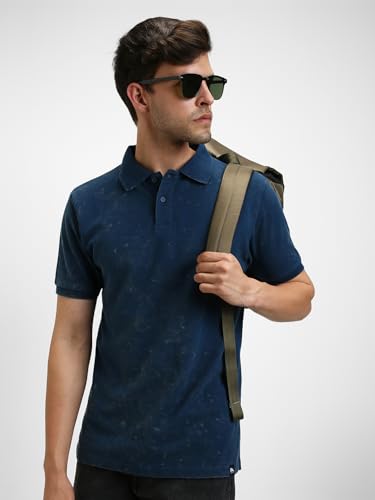 Image of Dennis Lingo Men's Cotton Printed Slim Fit Button-Down Short Sleeve Polo Tshirt
