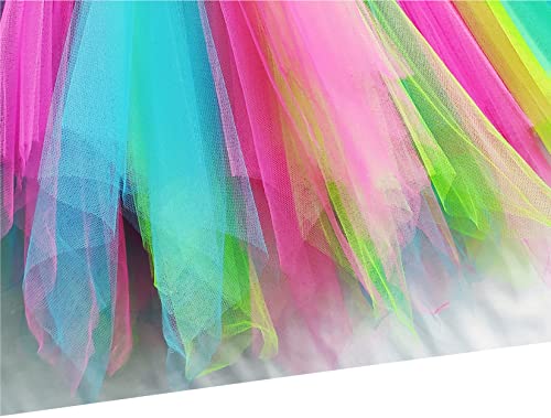 Ellames Women's Vintage 1950S Tutu Petticoat Ballet Bubble Dance Skirt Rainbow M #TOP4