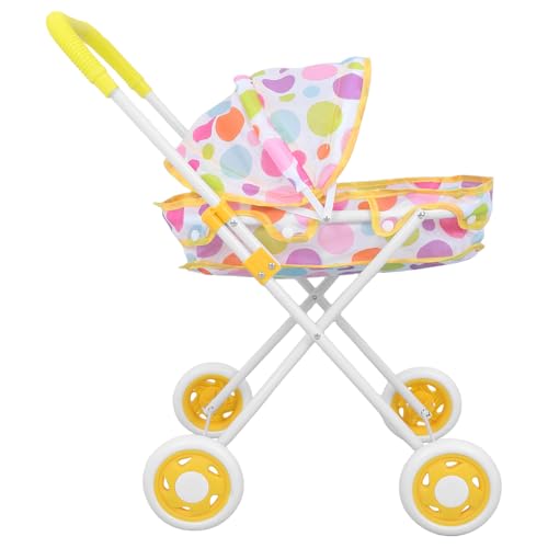 Cochecito de muñeca portátil con compartimento amplio juguete miniatura de plástico para niñas