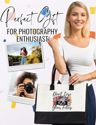 Bolso tote de lona para fotógrafas con cierre y correa miniatura 4
