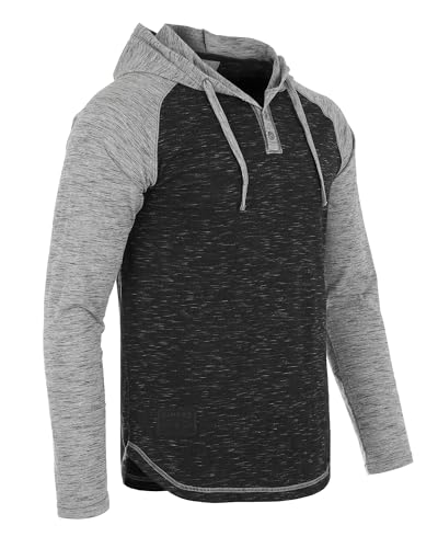 ZIMEGO Mens Long Sleeve Hoodie - Lightweight Hooded Pullover Sweatshirt2