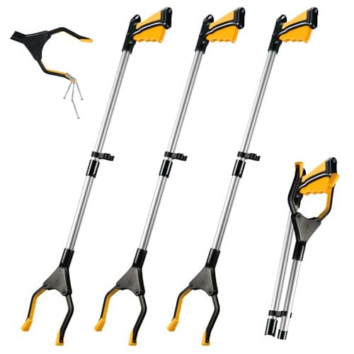 Gisafai 3個 リーチャーグラバー ツール グラバー マグネット付き 32インチ 長さ32インチ 折りたたみ式 グラバー リーチャーツール ピックアップスティック 高齢者用 ゴミ 爪 グラバー 移動補助 ゴミ拾い