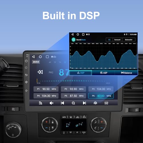 Image of 4Core 64GB Car Radio Stereo for Chevy Chevrolet Silverado Tahoe Equinox GMC Sierra Yukon with CarPlay Android Auto Backup Camera