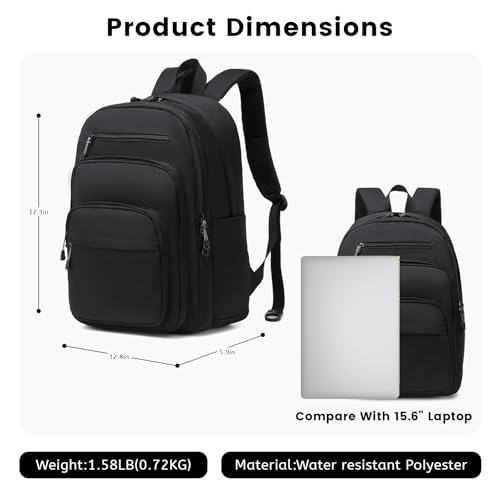 Image of Lanola School Bookbag Business Travel Laptop Backpack, Fits 15.6 Inch Laptop Bag