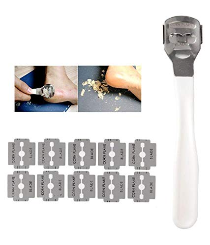 Digital Shoppy Foot Callus Remover Cuticle Foot Care Pedicure Callus Shaver Corn Cuticle Hard Skin Remover Rasp Cutter with 10 Blades