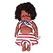 Atyhao Bébé Poupée Jouet, 30 Cm Doux Réaliste Vinyle Bébé Poupée Fille Africaine Poupées Petit Corps Mou Bébé Poupée Infantile Sommeil Jouet Enfants Début Jouet éducatif