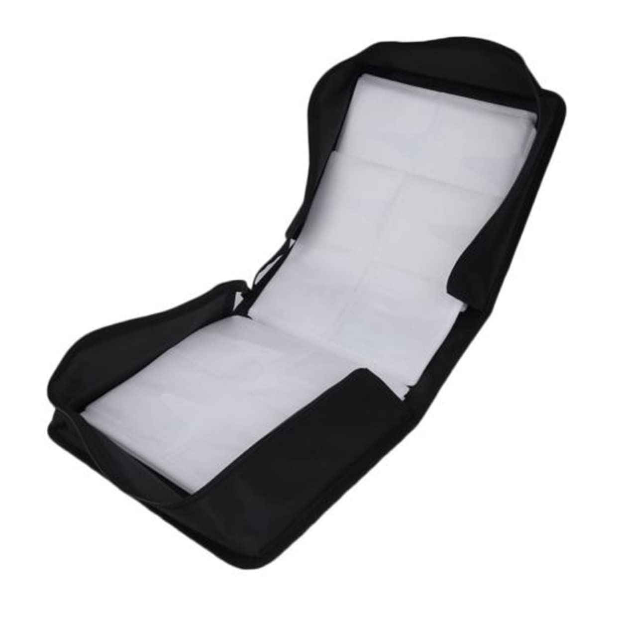 Funda Portátil Para Cd y Dvd De Gran Capacidad Organizador De Discos Con Compartimentos Para y Almacenamiento Casa Negro