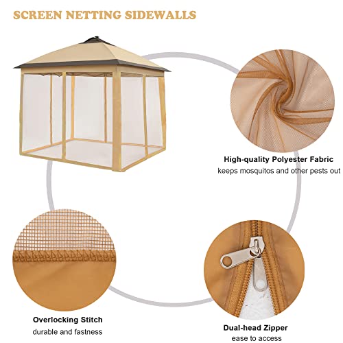 Coverify Gazebo Netting 10x12FT, Universal Replacement Mosquito Netting For