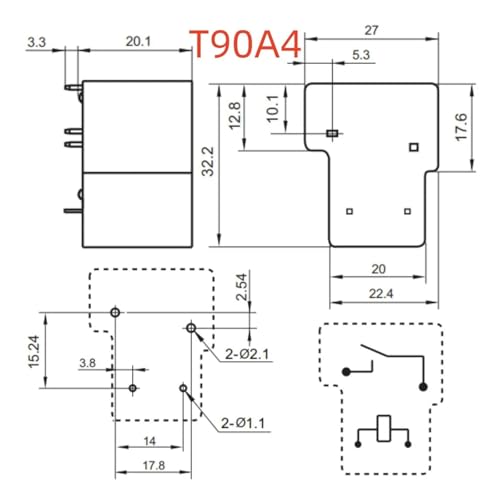 Relé NNC67E-1H-12VDC de 4 pines soluciona fallos en módulos HHC67E 2