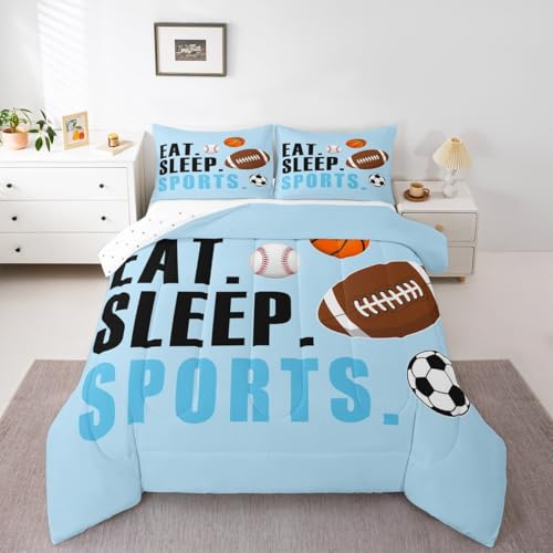 Image of Feelyou Sports Comforter Set Twin Size for Kids Boys Girls