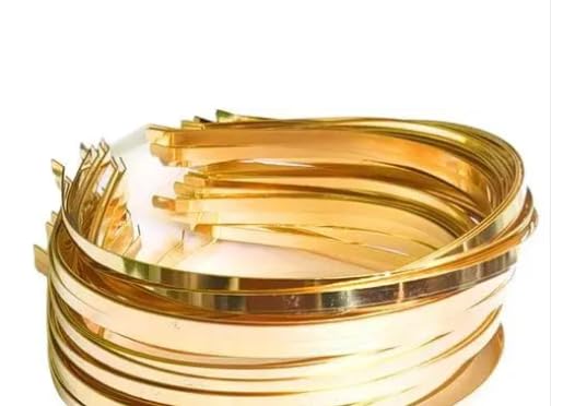 Needs Plain Metal Hairbands, 50 Pack, Gold Color-image-12