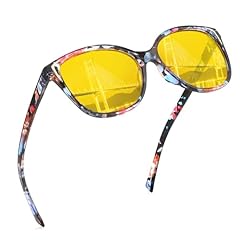 B04 Floral Frame/Yellow Lens
