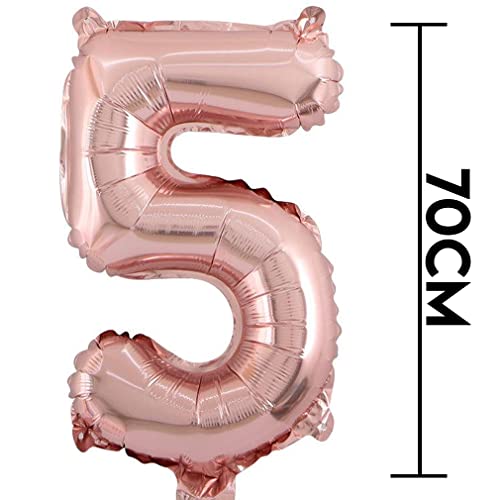 Balão de número metalizado rose gold gigante - 75cm (CLIQUE e Escolha seu número) (5)