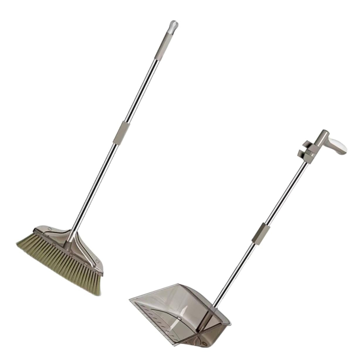 MOLUCKFU 1 Set Broom Floor Cleaning Tool Cleaning Dustpan Home Cleaning Device Household Cleaning Supply Long Handle Dustpan Cleaning Dust Pan Stable Dustpan Household Supplies Grey The Pet
