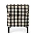 Christopher Knight Home Evete Tufted Fabric Club Chair, Black Checkerboard