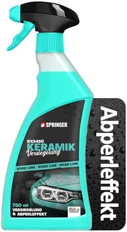 SPRINGER RX5450 Keramikversiegelung 750 ml, Ceramic-Wax | Made in Germany | Oberflächen-Versiegelung Hochglanz | Lackversiegelung mit frischem Glanz & Abperleffekt