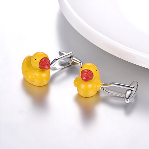 Abotoaduras divertidas personalizadas U7 para festas de platina/ouro 18 K de metal banhado a ouro Ka