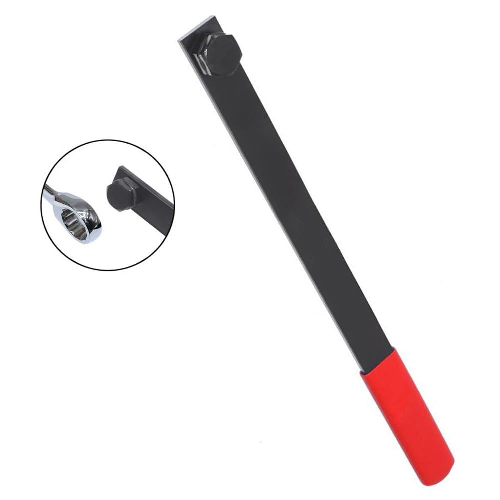 15 szt. Zestaw narzędzi do demontażu paska z grzechotką z drążkiem przedłużającym 35 cm i 8 gniazdami do napędu 1 cm, 1,3 cm, 1,9 cm