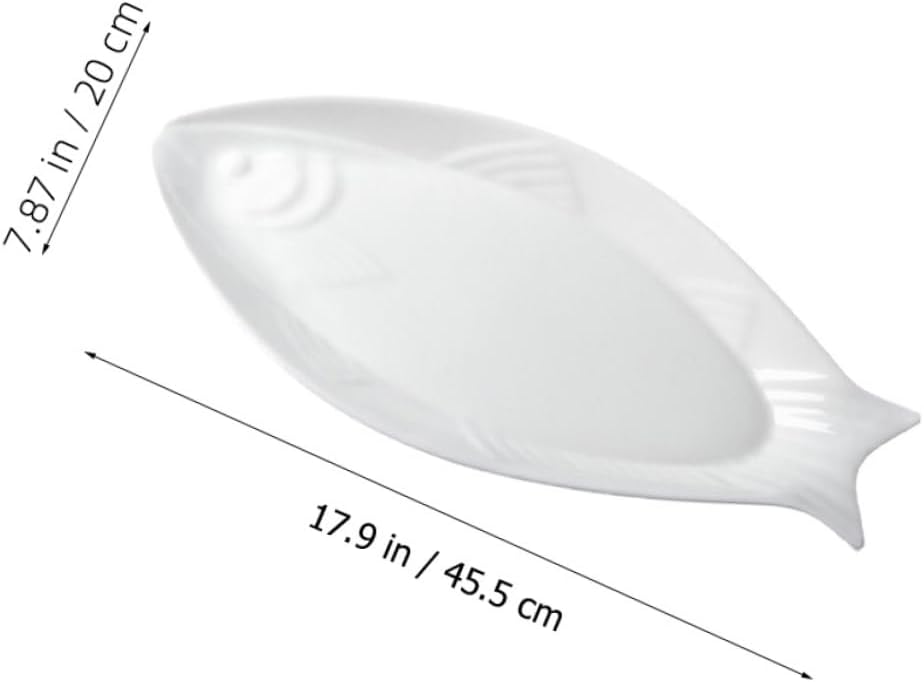 VALICLUD Ceramic Fish Platter Serving Dish for Home and Restaurant Use Elegant Food Tray for Parties Gatherings and Catering Events