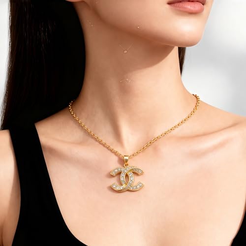 Gold Initial Necklace for Women Luxury 18K Gold Diamond Necklace Classic Necklace Pendant Jewelry Gifts for Women - Image 6