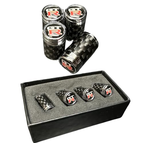 Bouchons de valve en fibre de carbone GTR Skyline en carbone véritable pour R35