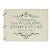 LifeSong Milestones Personalized 55th Wedding Anniversary Guest Book for Couple - Husband and Wife 55 Years of Marriage Celebration, Wooden Black Signature Registry Guest Book (Ivory)