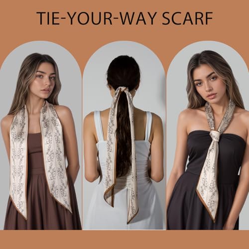 Breevo Silk-Like Scarf for Purses, Bags & Hair - Soft Neck & Head Scarf, Elegant Handbag Wrap, Stylish Accessory4
