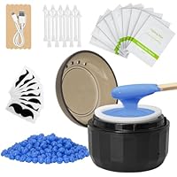 Nasenhaar Wachs, Mini Wax Nasenwachs-Set für Männer und Frauen tragbarer Nasenhaarentferner, Nase Waxing set mit Mini Wax Maschine, USB-Schnellwärmung, konstante Temperatur, Schwarz