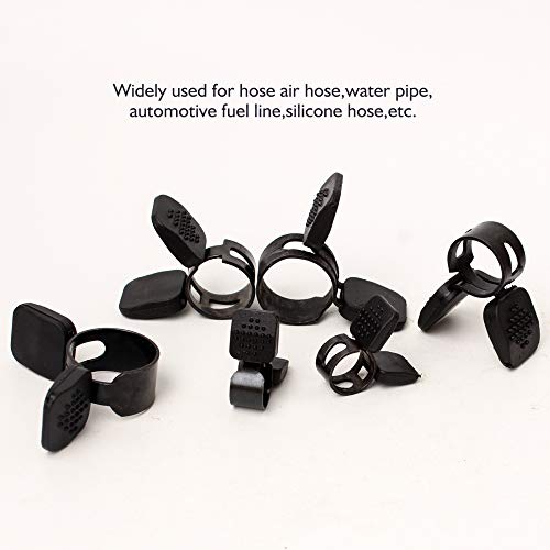 26Pcs 3 Size Spring Band Hose Clamps Black Gripping Plastic Hose Clamps