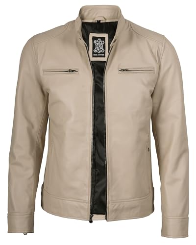 Image of Decrum Men Leather Jacket - Casual Stylish Real Lambskin Leather Jackets for Mens