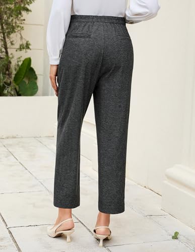 GRACE KARIN Women's High Waisted Pants Dressy Casual Ankle Length Work Office Trouser Slacks with Pockets3