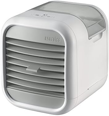 HoMedics MyChill Personal Space Cooler, 4-Foot Cooling Area, Two Fan Speeds, Clean Tank Technology, Add Water, Plugs into 110v Outlet, Perfect for Office, Dorm, Nightstand, PAC-20 White