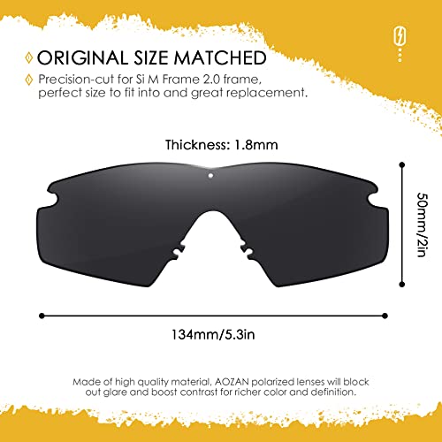 Image of ANSI Z87.1 Replacement Lenses For Oakley Si Ballistic M Frame 2.0 Sunglasses