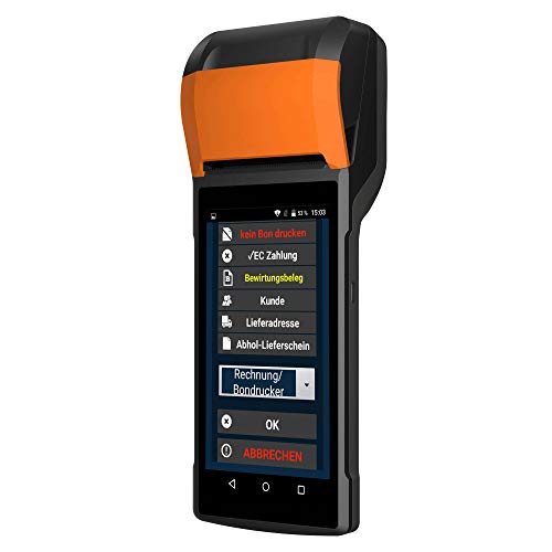 6 All-in-One Minikasse, Taschenkasse für Einzelhandel: Kiosk, Imbiss, Zeitungskiosk, Laden: Terminal, Bondrucker. DSFinV-K, TSE-Konform, ohne ABO