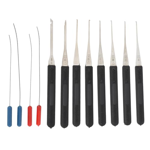 12-teiliger 0,2-0,4-mm-Abzieher für Abgebrochene Schlüssel, Werkzeugsatz für Abgebrochene Schlüssel für die Reparatur und Wartung