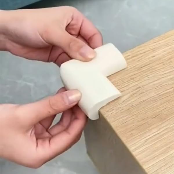 Monte Lua 4 adet bebek güvenliği, köşe masa köşe koruyucu, mobilya köşeleri, açı koruma çocuk emniyet bandı, kenar köşe muhafızları, Sivri Köşe Koruma, yastık tampon köpük sünger - Görsel 5